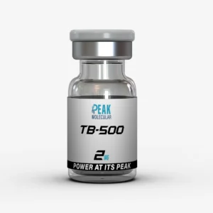 picture of vial of tb-500 2mg peptide powder by peak molecular