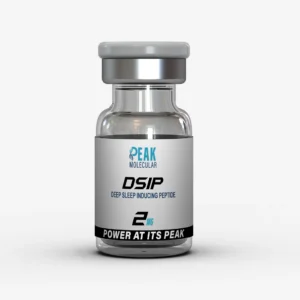 picture of vial of dsip peptide powder by peak molecular